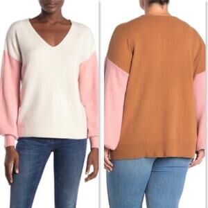 NEW 14th & Union Women Size XL Colorblock Pullover Sweater